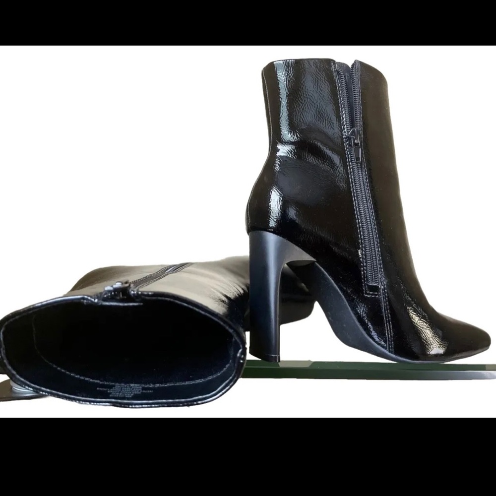 New Mix No. 6 Cileste Ankle Bootie - Size 8M,Shiny Black Ankle Boots